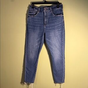 LOFT Mid-Wash Curvy Skinny Jeans 8